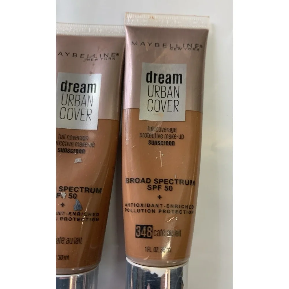 Maybelline Urban‎ Cover Foundation Lot Of 8 # 348 Cafe Au Lait EXPIRED